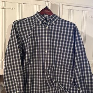 Ralph Lauren Navy and Green Plaid Casual Button Down Shirt
